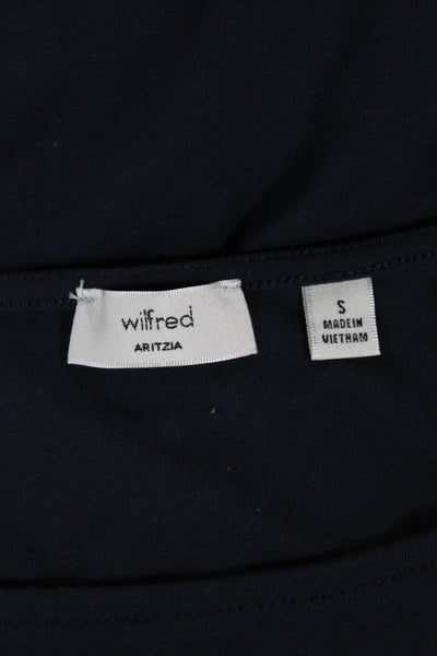 Wilfred Women Mini Dress Black Sleeveless Round Neck Acrylic Pullover Size S