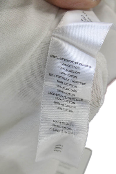 Rails Womens Basic White Cotton Crew Neck Short Sleeve T-Shirt Size S