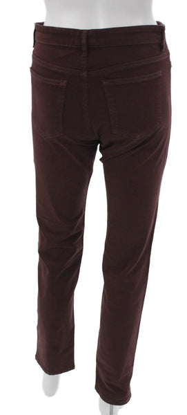 Gerard Darel Women Purple Straight Jeans High Rise Cotton Button Size 36