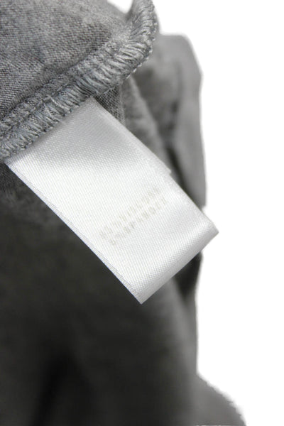 St. John Womens Basic Gray Rayon V-Neck Long Sleeve T-Shirt Size M