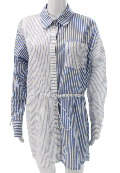 Majorelle Womens Cardigan Collared Striped Gray Long Sleeve Size S