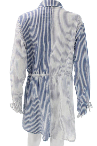 Majorelle Womens Cardigan Collared Striped Gray Long Sleeve Size S