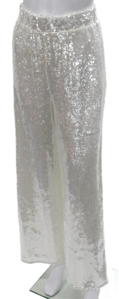 Milly Womens Dress Pants Silver Polyester Pull On Size 4