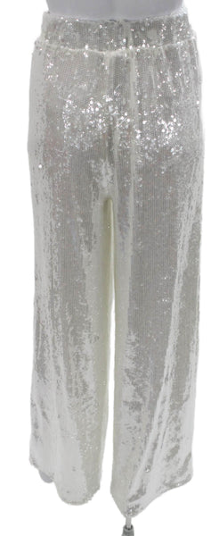 Milly Womens Dress Pants Silver Polyester Pull On Size 4