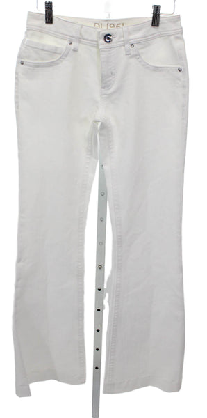 DL1961 Womens White Bootcut Jeans Mid Rise Zip Inseam 32 Size 26
