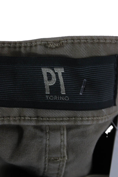 PT Torino Womens Skinny Jeans Brown Cotton Button Closure Size 30