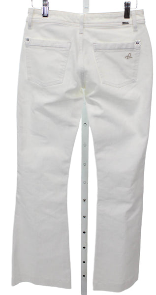 DL1961 Womens White Bootcut Jeans Mid Rise Zip Inseam 32 Size 26
