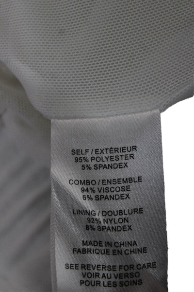 Milly Womens Dress Pants Silver Polyester Pull On Size 4