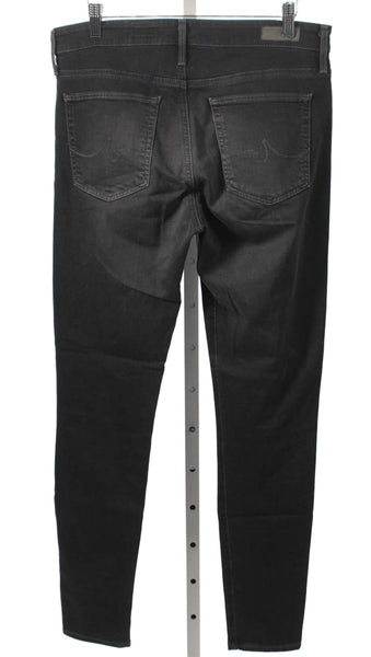 AG Adriano Goldschmied Mens Skinny Black Jeans Viscose High Rise Size 30