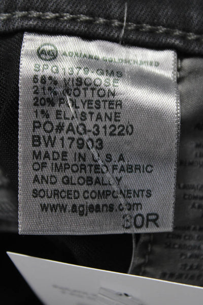 AG Adriano Goldschmied Mens Skinny Black Jeans Viscose High Rise Size 30