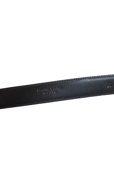 Ralph Lauren Womens Leather Square Buckle Detail Belt Black Size 42