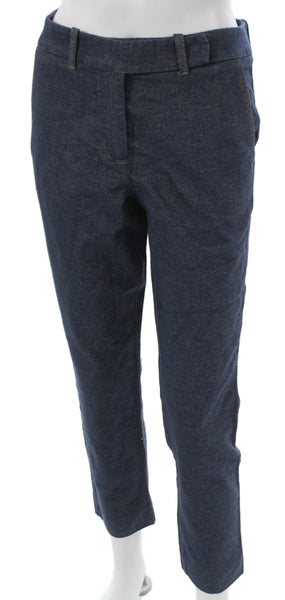 Marella Womens Ankle Pants Blue Cotton Size 2
