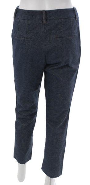Marella Womens Ankle Pants Blue Cotton Size 2