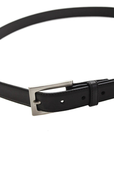 Ralph Lauren Womens Leather Square Buckle Detail Belt Black Size 40