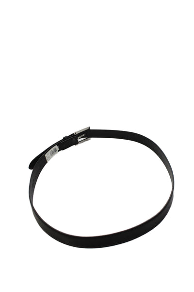 Ralph Lauren Womens Leather Square Buckle Detail Belt Black Size 40