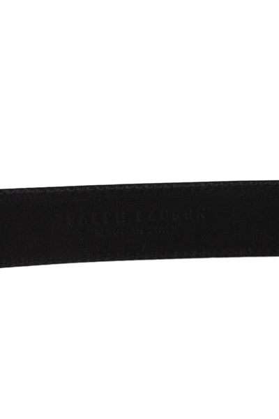 Ralph Lauren Womens Leather Square Buckle Detail Belt Black Size 40