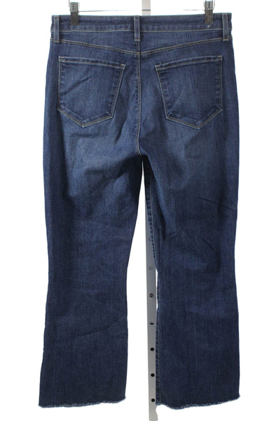 L'Agence Women Tie Dye Denim Shift Jeans High Rise Zip Multicolor Size 28