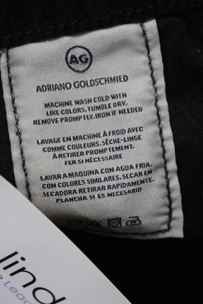 AG Adriano Goldschmied Mens Skinny Jeans Black Cotton Size 32