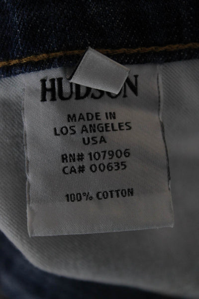 Hudson Womens Cut-Off Cotton Shorts Blue Button Size 25