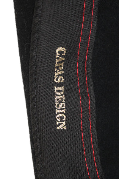 Designer Mens Feather Banded Fedora Hat Black