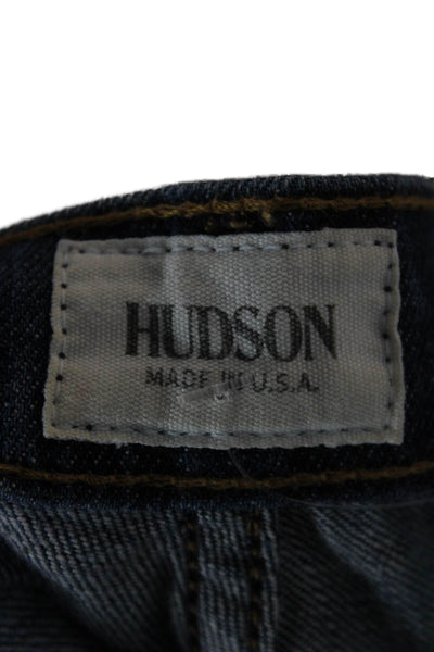 Hudson Womens Cut-Off Cotton Shorts Blue Button Size 25