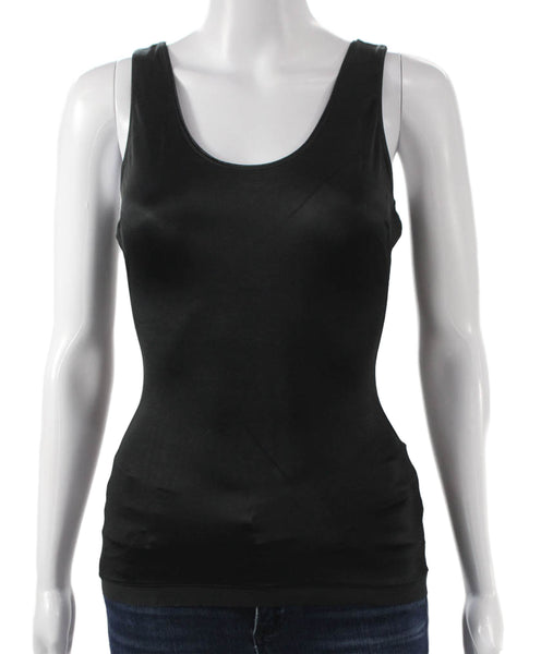 Spanx Womens Tank Shapewear Black Nylon Scoop Neck Sleeveless Size M