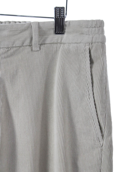 Designer Mens Chino Pants Beige Cotton Button Size 34