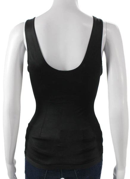 Spanx Womens Tank Shapewear Black Nylon Scoop Neck Sleeveless Size M