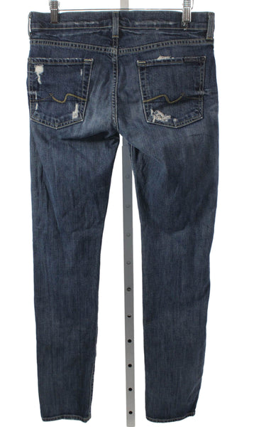 7 For All Mankind Mens Skinny Jeans Blue Mid Rise Inseam 29 Size 26