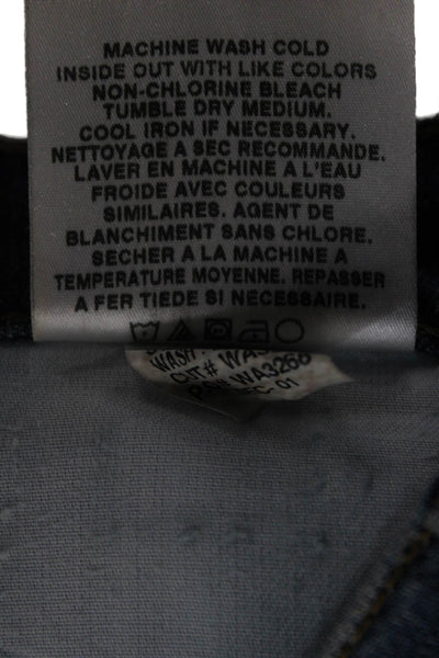 Joes Womens Cut-Off Cotton Shorts Blue Solid Size 25