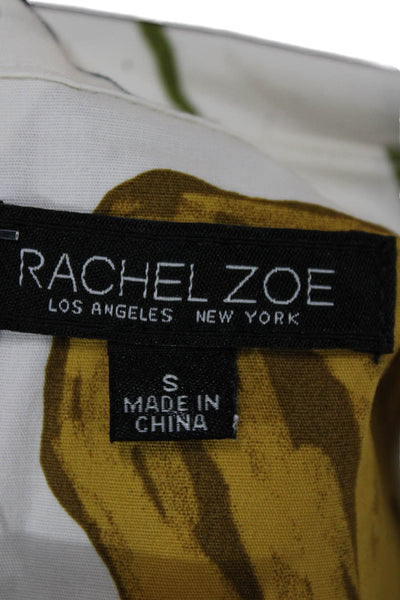 Rachel Zoe Womens Shirt Dress Floral Cotton Long Sleeve Size S