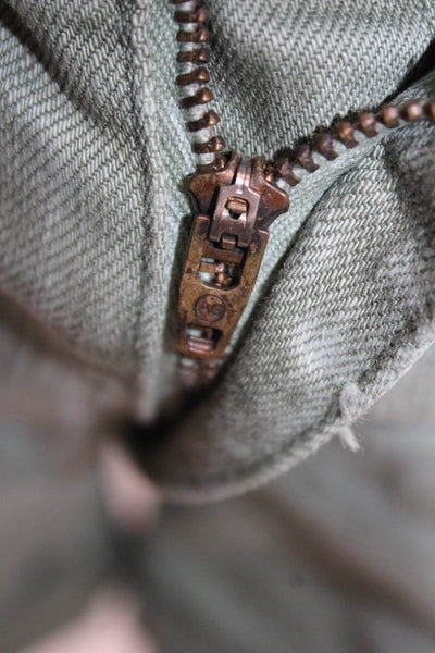 AG Adriano Goldschmied Womens Cut-Off Green Cotton Shorts Button Size 26