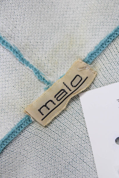 Malo Womens Cardigan Blue V-Neck Cotton Long Sleeve Size S