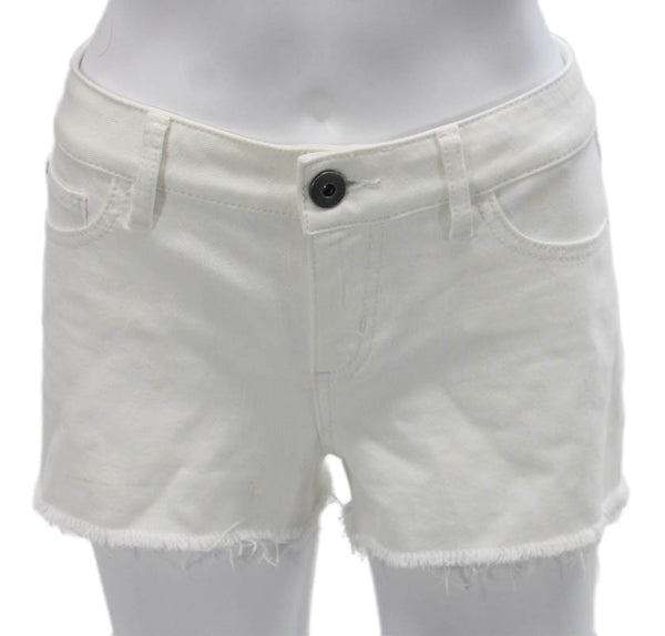 DL 1961 Womens Cut-Off Shorts White Cotton Button Size 26