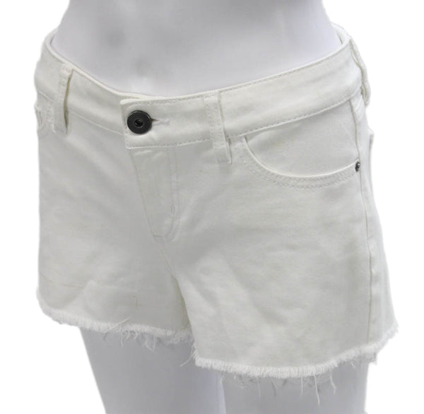 DL 1961 Womens Cut-Off Shorts White Cotton Button Size 26
