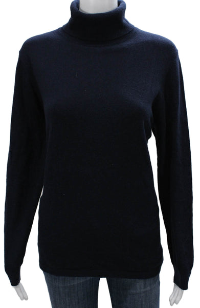 Boden Womens Pullover Sweater Turtleneck Blue Long Sleeve Size 14