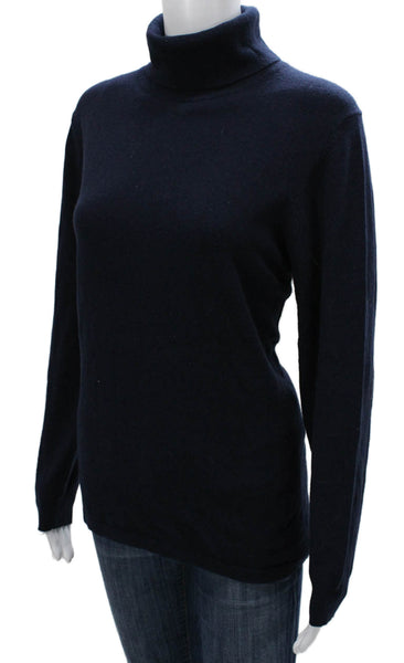 Boden Womens Pullover Sweater Turtleneck Blue Long Sleeve Size 14