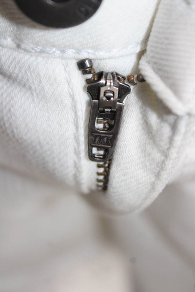 DL 1961 Womens Cut-Off Shorts White Cotton Button Size 26