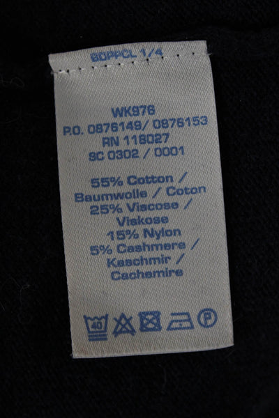 Boden Womens Pullover Sweater Turtleneck Blue Long Sleeve Size 14