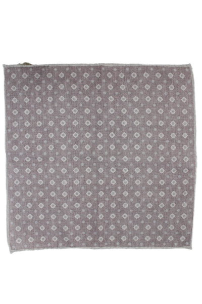 ELEVENTY Men's Roll Edge Geometic Print Pocket Square