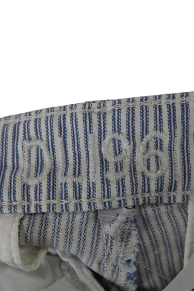 DL1961 Women Chino Pants Striped Blue Button Inseam 25 Size 25