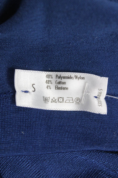 Wolford Womens Blue Scoop Neck Basic Tank 48% Nylon Size S