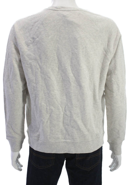 Richer Poorer Mens Pullover Sweatshirt Gray Cotton Crew Neck Size L