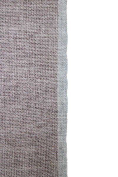 ELEVENTY Men's Roll Edge Solid Print Gray Pocket Square