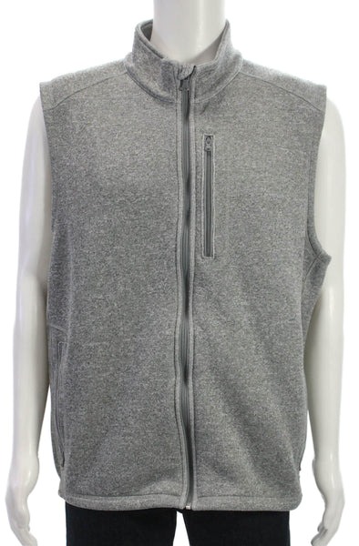 Vineyard Vines Mens Gray Polyester Zip Vest Size XL