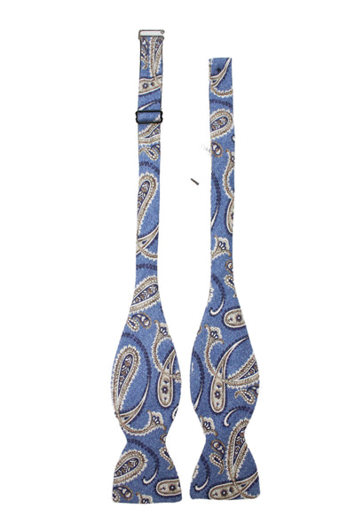 Oak Hill Men's Paisley Classic Adjustable Bow Tie Blue One Size