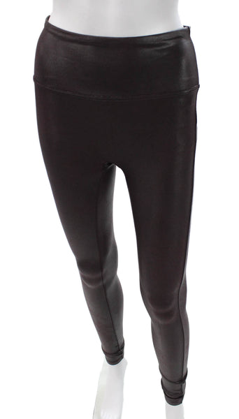 Spanx Women Ankle Leggings Brown Nylon Size S