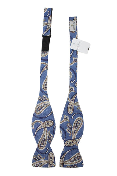 Oak Hill Men's Paisley Classic Adjustable Bow Tie Blue One Size