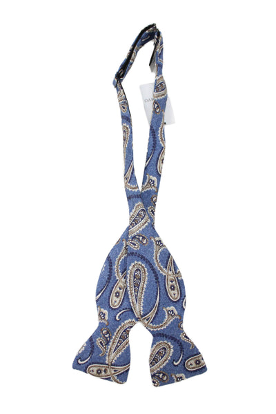 Oak Hill Men's Paisley Classic Adjustable Bow Tie Blue One Size
