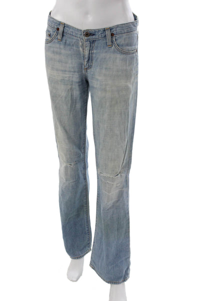 AG Women Bootcut Jeans Blue 100% Cotton Mid Rise 30in Inseam Size 26